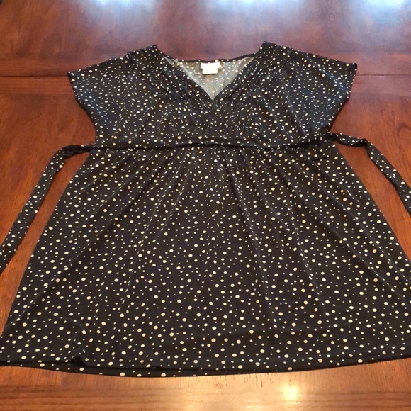 Maternity Polka Dot Blouse Size Large - Picture 4 of 9